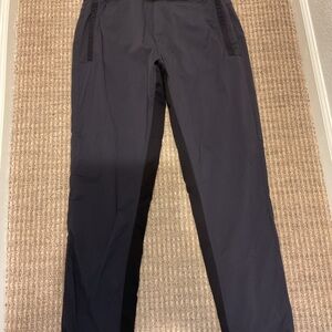 lululemon great Wall pant black Men's drawstring waist zippered pockets casual